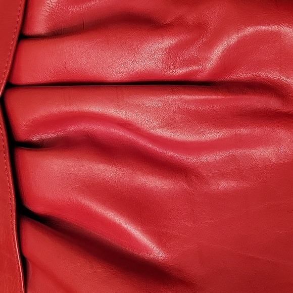 Salvadore Ferragamo Red Leather Purse Handbag Shoulder Pocketbook Handbag - Picture 11 of 12